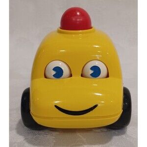 AMBI TOYS 1979 BABY'S FIRST CAR YELLOW W/EYES SEEN IN BABY EINSTEIN VIDEO